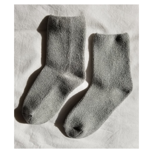 heather grey cloud socks le bon shoppe neutral colours for gender neutral gifts