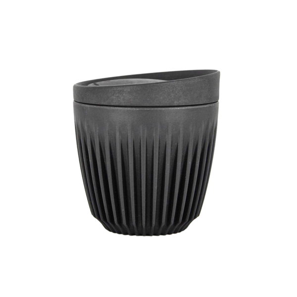 black sustainable huskee cup for coffee