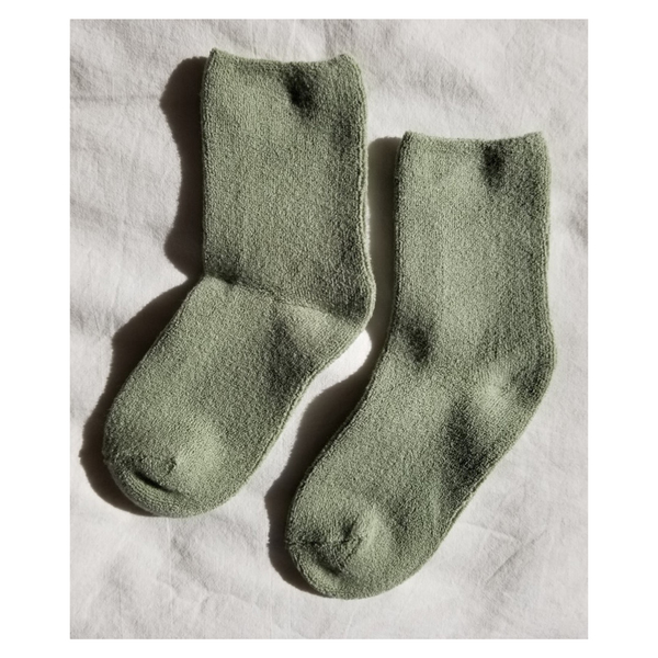 matcha sage cloud socks le bon shoppe neutral colours for gender neutral gifts