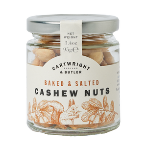 baked and salted cashew nuts by cartwright and butler luxury food gifts in glass reusable jar